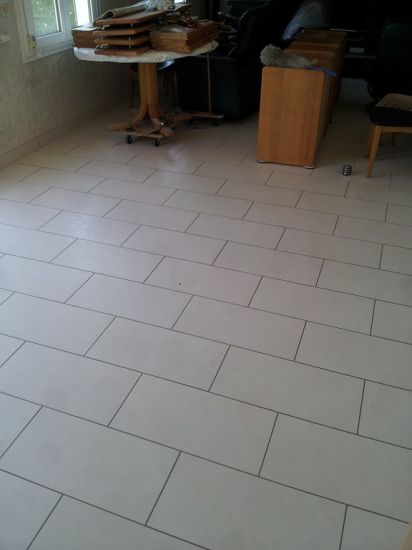 Carrelage dans un pavillon de pont de l'arche 27 eure.